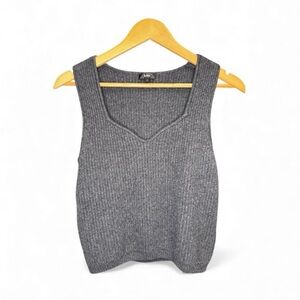 Knix Charcoal Ribbed Wool Tank Top